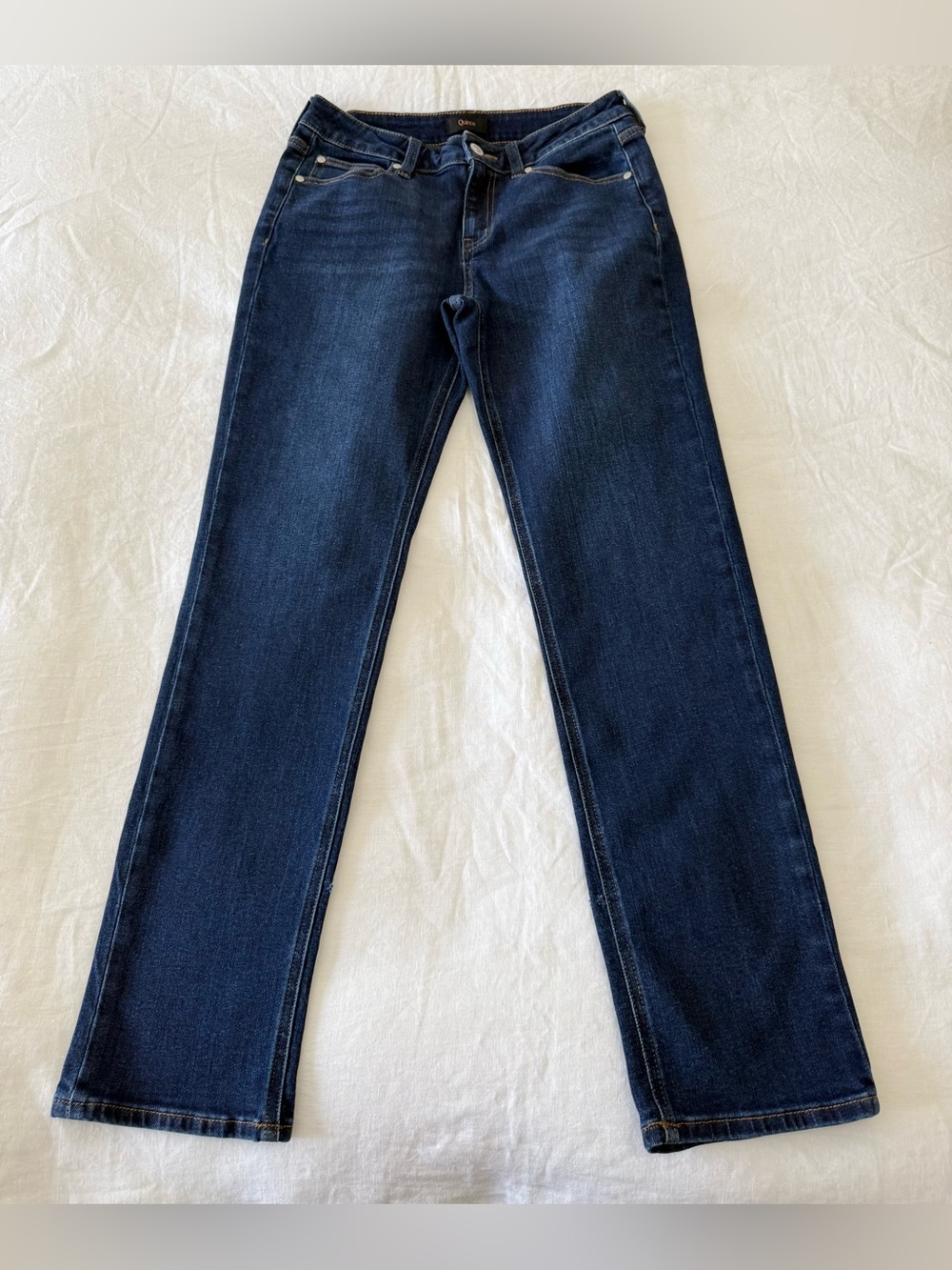Quince | Women 30 | Luna Stretch Slim Straight Jean Midnight Blue | Inseam 28.5”